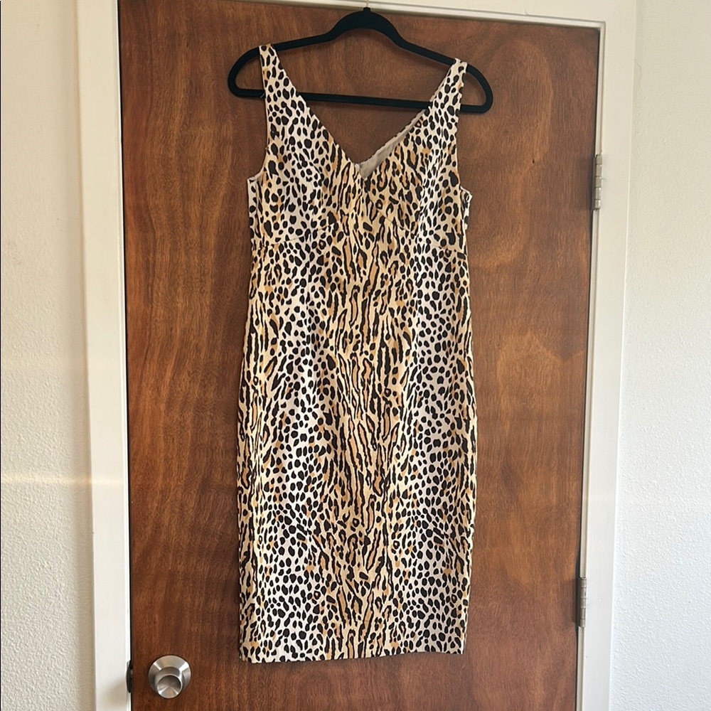 Vintage Bloomingdale’s Leopard Print Sleeveless Dress
